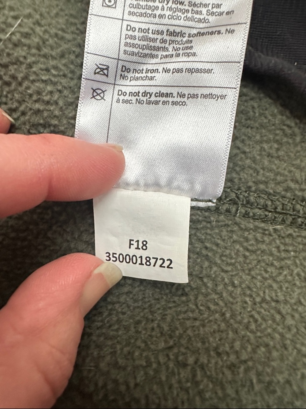 Carhartt Fallon Vest - Olive Green Fleece Vest with Black Trim - Size L - Picture 5 of 5